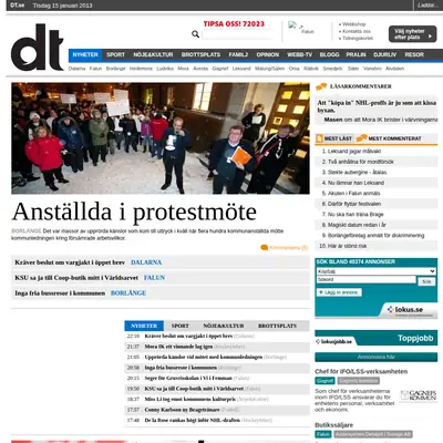 falukuriren.se startsida 2013