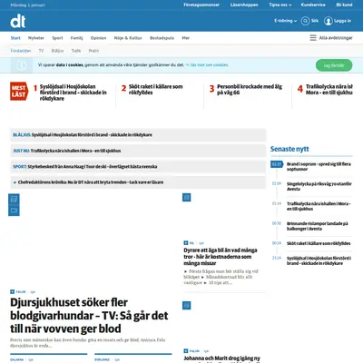 falukuriren.se startsida 2018
