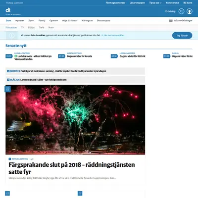 falukuriren.se startsida 2019