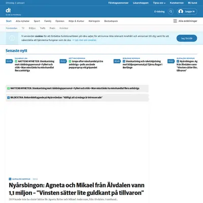 falukuriren.se startsida 2020