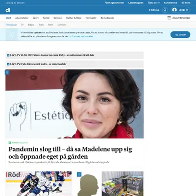 falukuriren.se startsida 2021