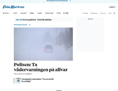 falukuriren.se startsida 2026