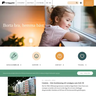 www.familjebostader.se startsida 2022