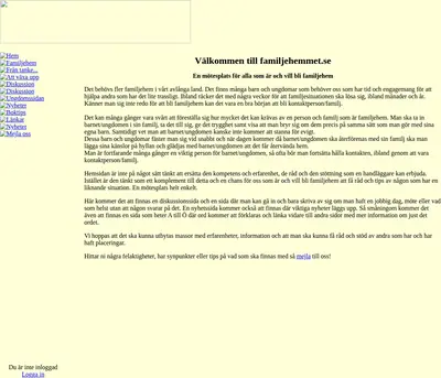 Familjehemmet startsida 2004