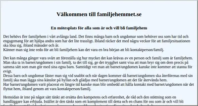 Familjehemmet startsida 2005