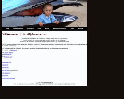 Familjehemmet startsida 2009