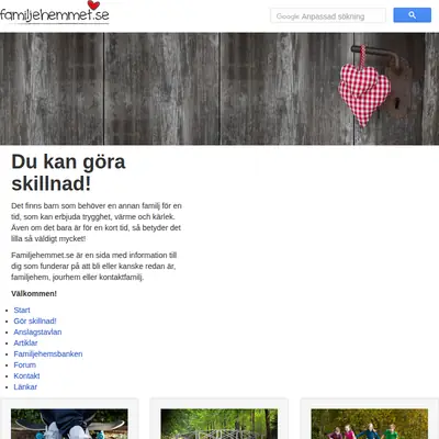 Familjehemmet startsida 2016
