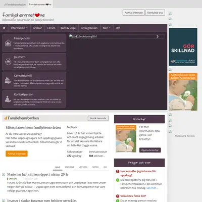 Familjehemmet startsida 2020
