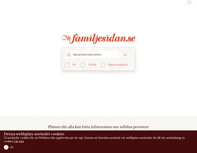 www.familjesidan.se startsida 2022