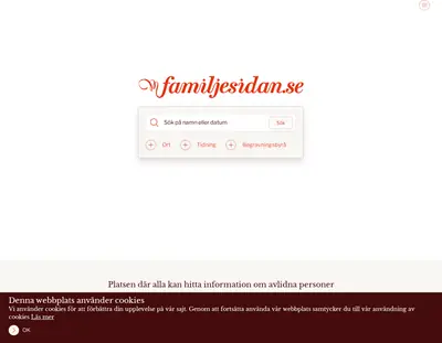 www.familjesidan.se startsida 2024