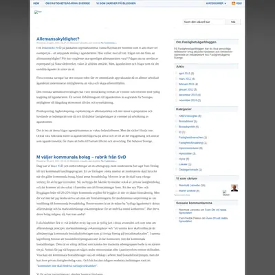 www.fastighetsagarbloggen.se startsida 2011