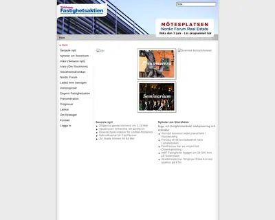 Tidningen Fastighetsaktien startsida 2010