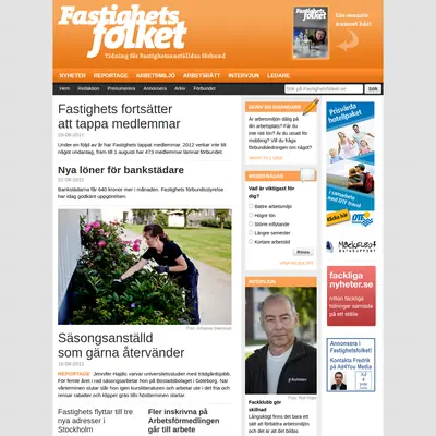 arbetet.se/fastighetsfolket startsida 2012
