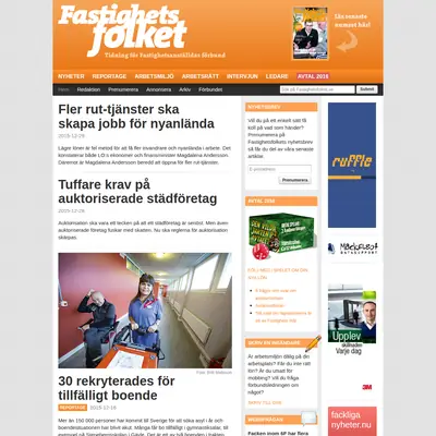 arbetet.se/fastighetsfolket startsida 2016