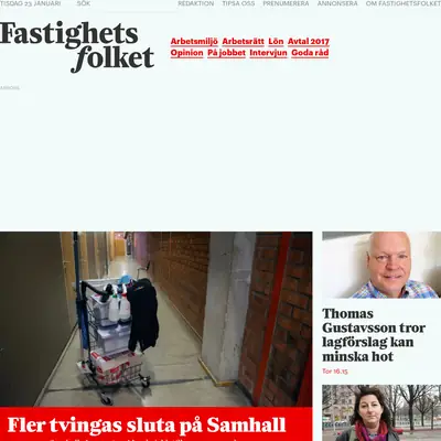 arbetet.se/fastighetsfolket startsida 2018
