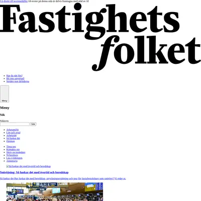 arbetet.se/fastighetsfolket startsida 2025