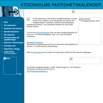 fastighetskalendern.se startsida 2002