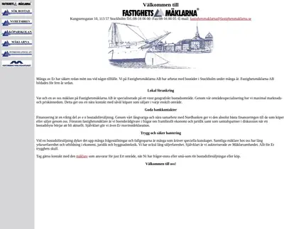 Fastighetsmäklaren startsida 1998