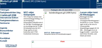Ekonomi/Marknad - Fastighetsvärlden startsida 2000