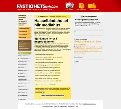 Ekonomi/Marknad - Fastighetsvärlden startsida 2006