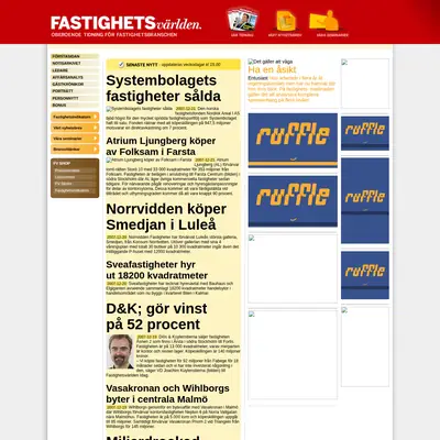 Ekonomi/Marknad - Fastighetsvärlden startsida 2008