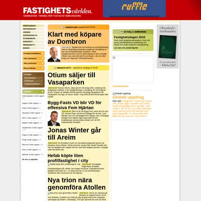 Ekonomi/Marknad - Fastighetsvärlden startsida 2010
