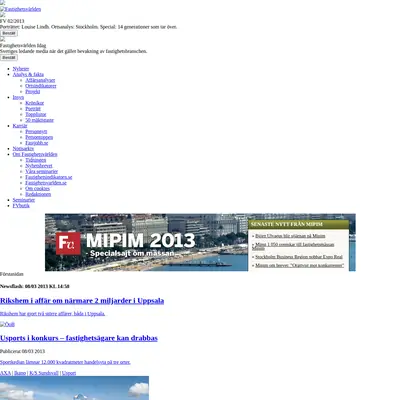 Ekonomi/Marknad - Fastighetsvärlden startsida 2013