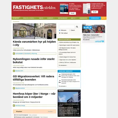 Ekonomi/Marknad - Fastighetsvärlden startsida 2015