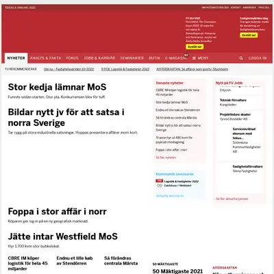 Ekonomi/Marknad - Fastighetsvärlden startsida 2022