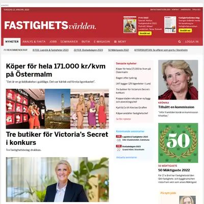 Ekonomi/Marknad - Fastighetsvärlden startsida 2023