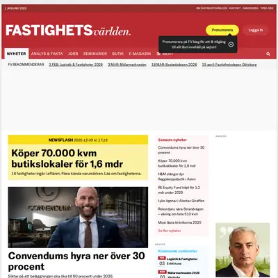 Ekonomi/Marknad - Fastighetsvärlden startsida 2026