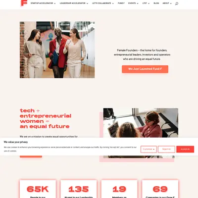 Female Founders startsida 2023