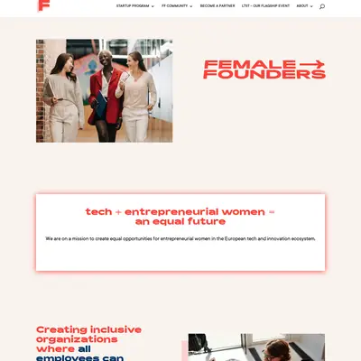 Female Founders startsida 2024