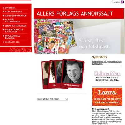 Femina Månadens Magasin startsida 2003