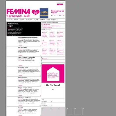 Femina Månadens Magasin startsida 2013