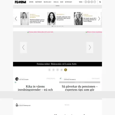 Femina Månadens Magasin startsida 2017