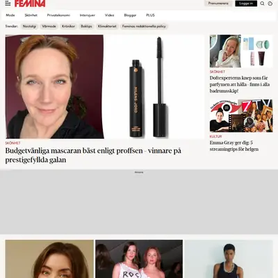 Femina Månadens Magasin startsida 2026