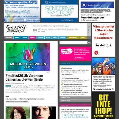 feministisktperspektiv.se startsida 2015