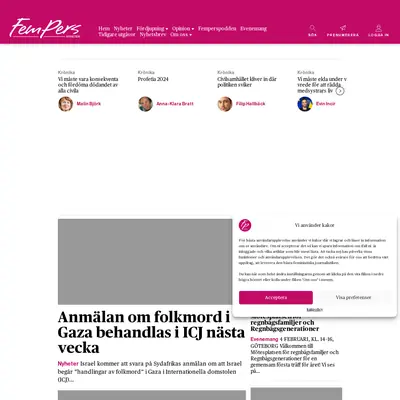 Fempers Nyheter startsida 2024