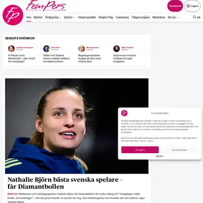 Fempers Nyheter startsida 2026