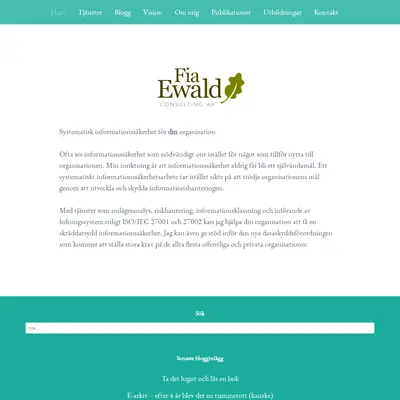 fiaewald.se startsida 2019
