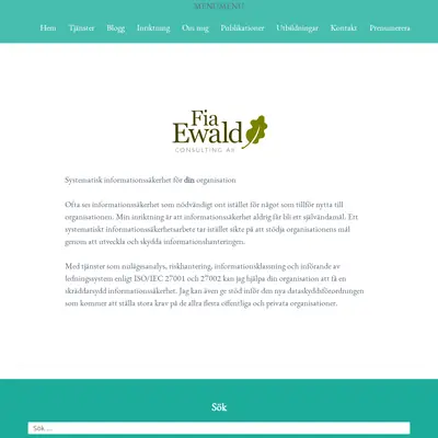 fiaewald.se startsida 2020