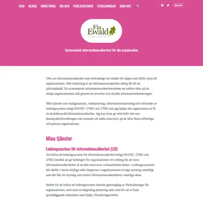 fiaewald.se startsida 2022