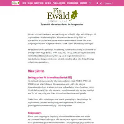 fiaewald.se startsida 2024