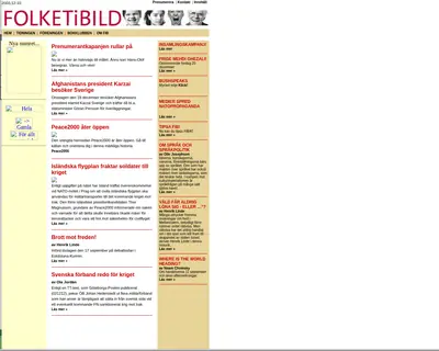 Folket i Bild/Kulturfront (FIB/K) startsida 2003