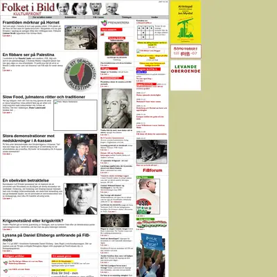 Folket i Bild/Kulturfront (FIB/K) startsida 2007
