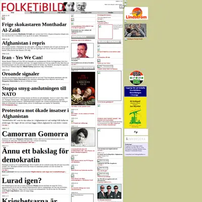 Folket i Bild/Kulturfront (FIB/K) startsida 2009
