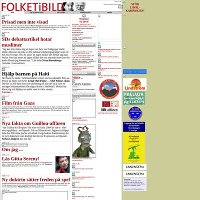Folket i Bild/Kulturfront (FIB/K) startsida 2010