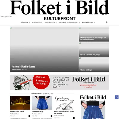 Folket i Bild/Kulturfront (FIB/K) startsida 2022