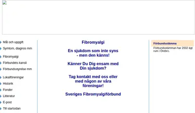 Fibromyalgi Nytt startsida 2003
